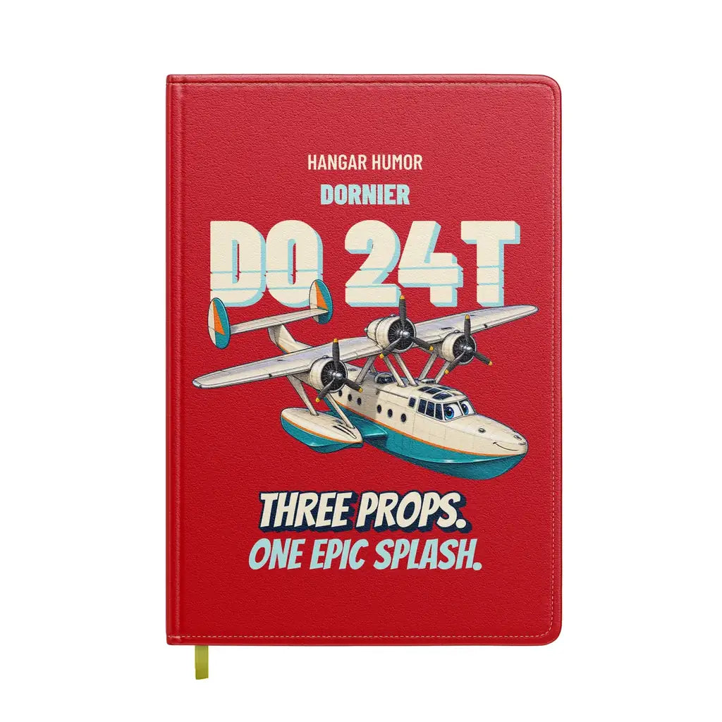 Dornier Do 24T - Three props. One epic splash. design on red notebook