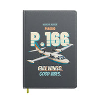 Thumbnail for Piaggio P.166 - Gull wings. Good vibes. design on gray notebook