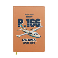 Thumbnail for Piaggio P.166 - Gull wings. Good vibes. design on orange notebook