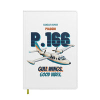 Thumbnail for Piaggio P.166 - Gull wings. Good vibes. design on white notebook
