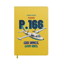 Thumbnail for Piaggio P.166 - Gull wings. Good vibes. design on yellow notebook