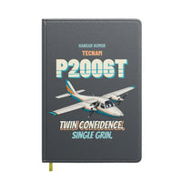 Thumbnail for Tecnam P2006T - Twin confidence. Single grin. design on gray notebook