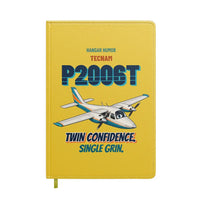 Thumbnail for Tecnam P2006T - Twin confidence. Single grin. design on yellow notebook