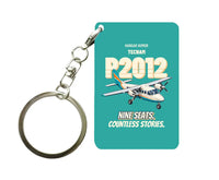 Thumbnail for Tecnam P2012 Traveller - Nine seats. Countless stories. design on turquoise key chain