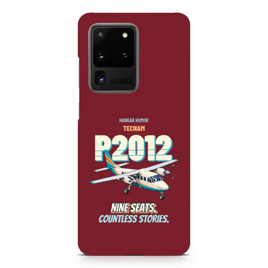 Tecnam P2012 Traveller - Nine seats. Countless stories. design on dark red samsung case