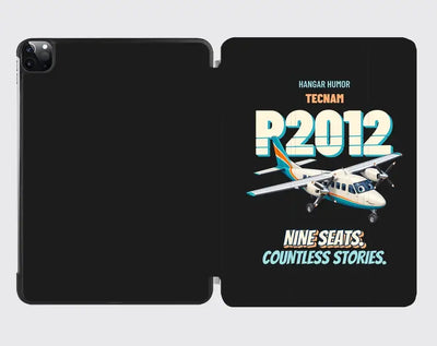 Tecnam P2012 Traveller - Nine seats. Countless stories. design on black ipad tablet case
