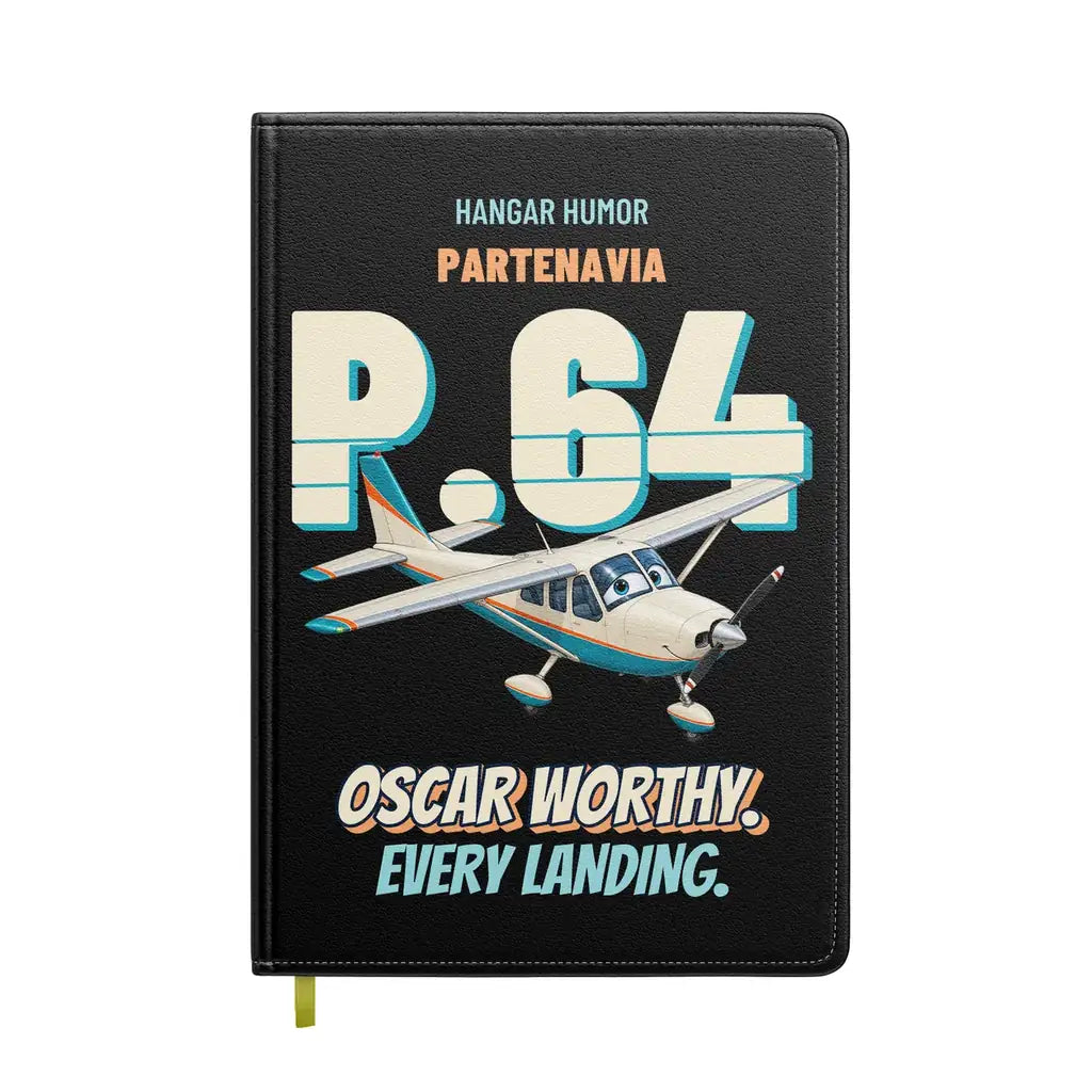 Partenavia P.64 Oscar - Oscar worthy. Every landing. design on black notebook