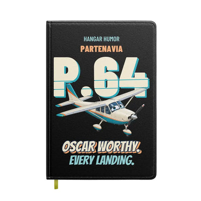 Partenavia P.64 Oscar - Oscar worthy. Every landing. design on black notebook