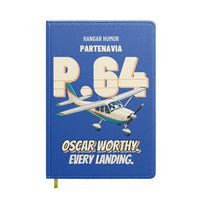 Thumbnail for Partenavia P.64 Oscar - Oscar worthy. Every landing. design on blue notebook