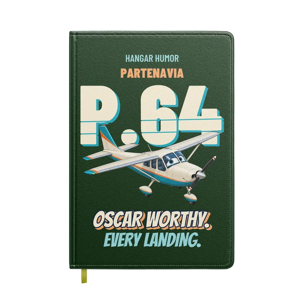 Partenavia P.64 Oscar - Oscar worthy. Every landing. design on dark green notebook