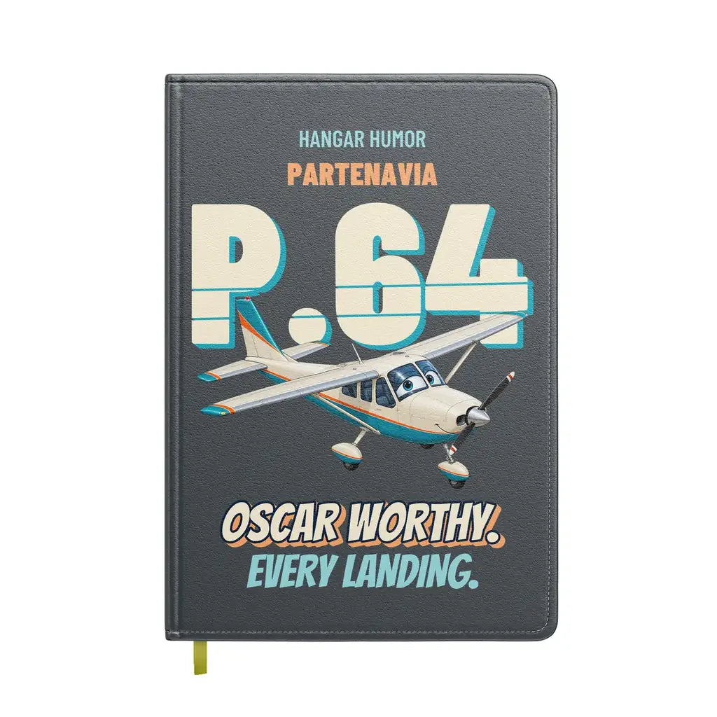 Partenavia P.64 Oscar - Oscar worthy. Every landing. design on gray notebook