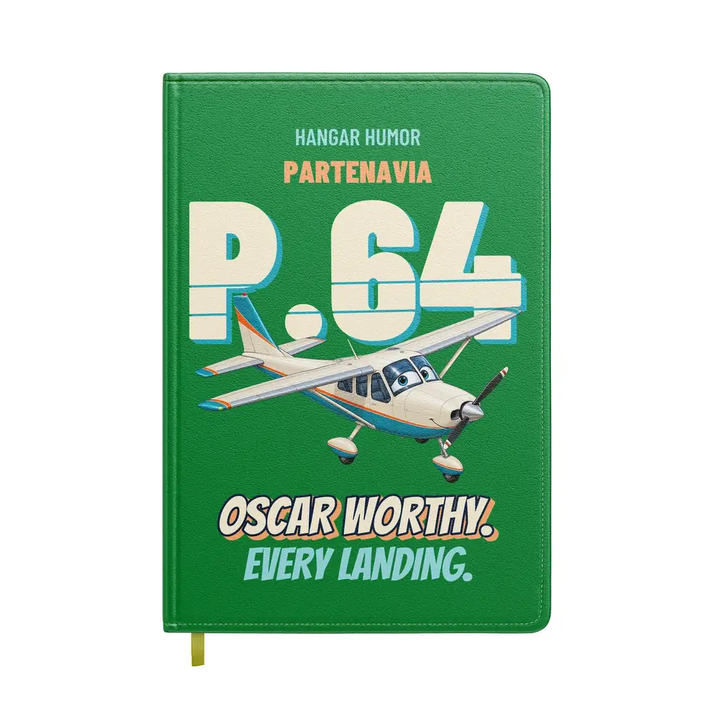 Partenavia P.64 Oscar - Oscar worthy. Every landing. design on green notebook