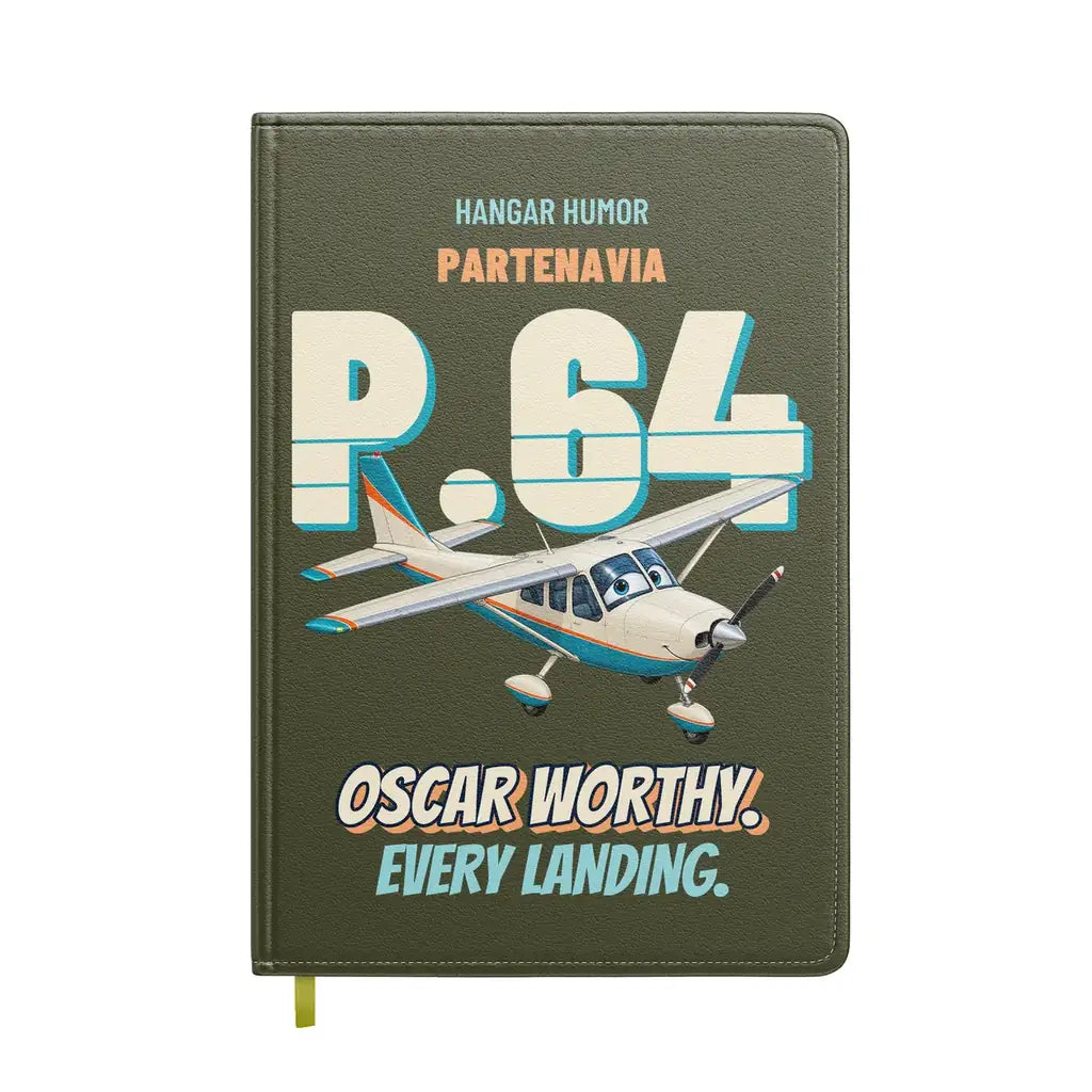 Partenavia P.64 Oscar - Oscar worthy. Every landing. design on green army notebook