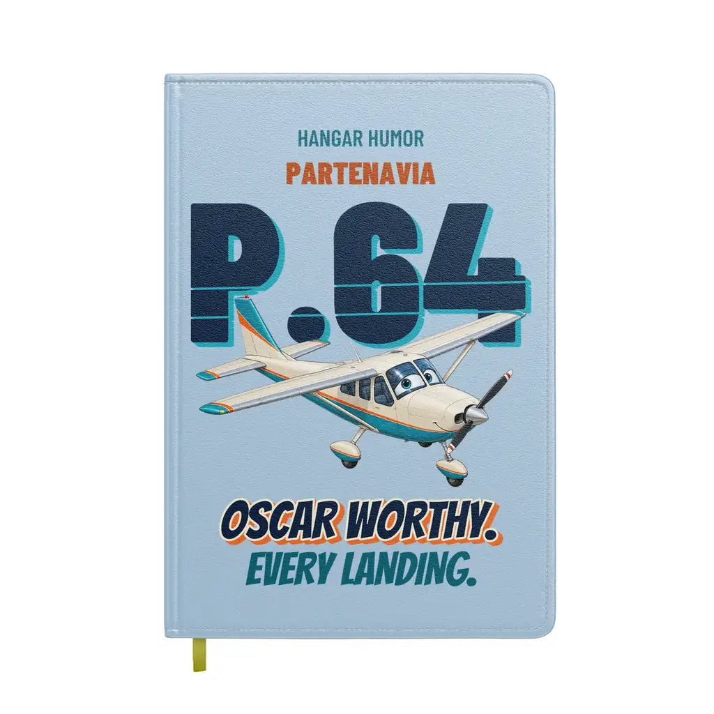Partenavia P.64 Oscar - Oscar worthy. Every landing. design on light blue notebook