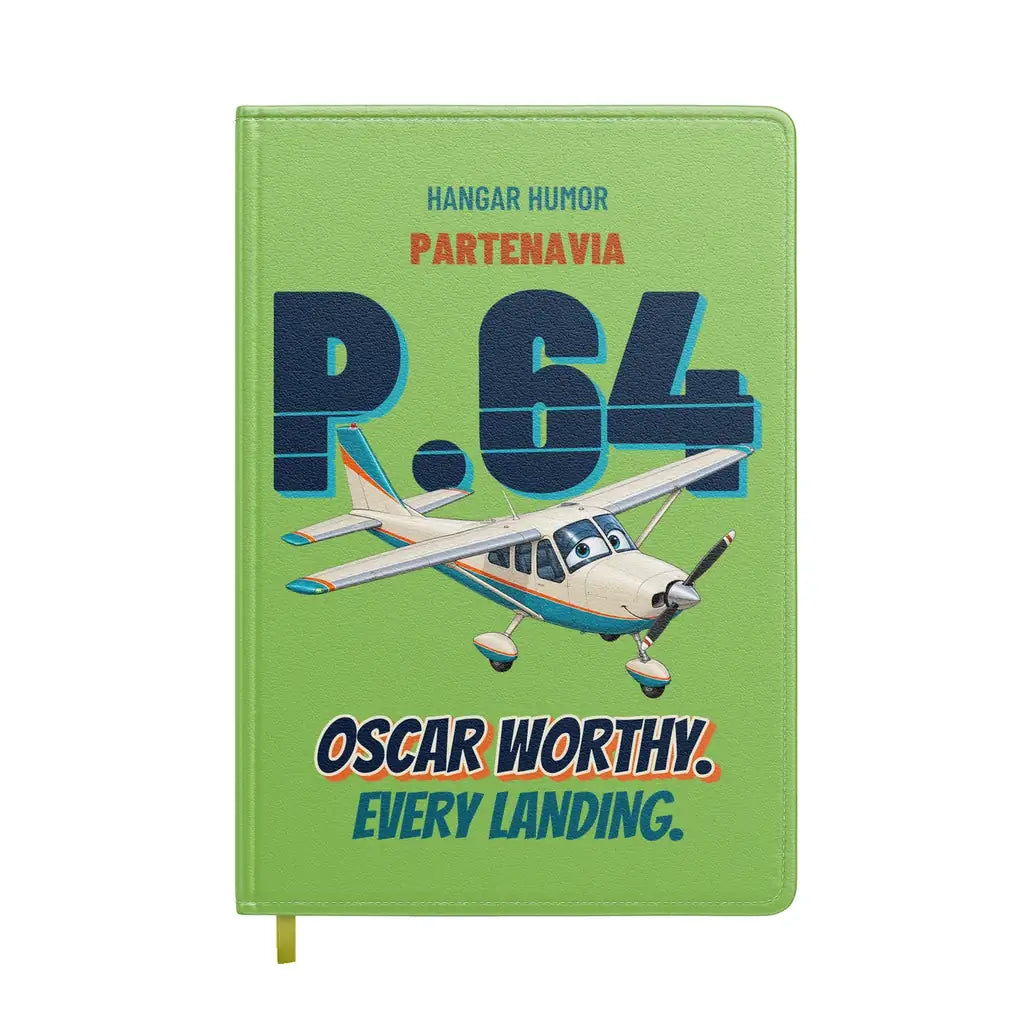 Partenavia P.64 Oscar - Oscar worthy. Every landing. design on light green notebook