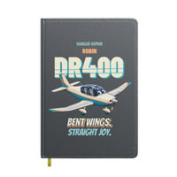 Thumbnail for Robin DR400 - Bent wings. Straight joy. design on gray notebook