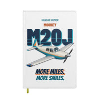 Thumbnail for Mooney M20J - More miles. More smiles. design on white notebook