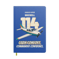 Thumbnail for Rockwell Commander 114 - Cabin comfort. Commander confidence. design on blue notebook