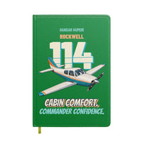 Thumbnail for Rockwell Commander 114 - Cabin comfort. Commander confidence. design on green notebook