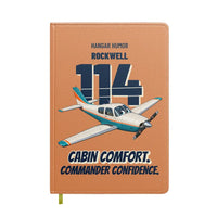 Thumbnail for Rockwell Commander 114 - Cabin comfort. Commander confidence. design on orange notebook