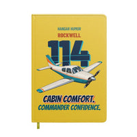 Thumbnail for Rockwell Commander 114 - Cabin comfort. Commander confidence. design on yellow notebook