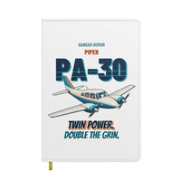 Thumbnail for Piper PA-30 Twin Comanche - Twin power. Double the grin. design on white notebook