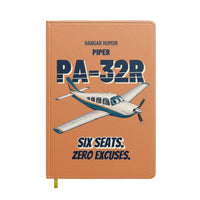 Thumbnail for Piper PA-32R Saratoga - Six seats. Zero excuses. design on orange notebook