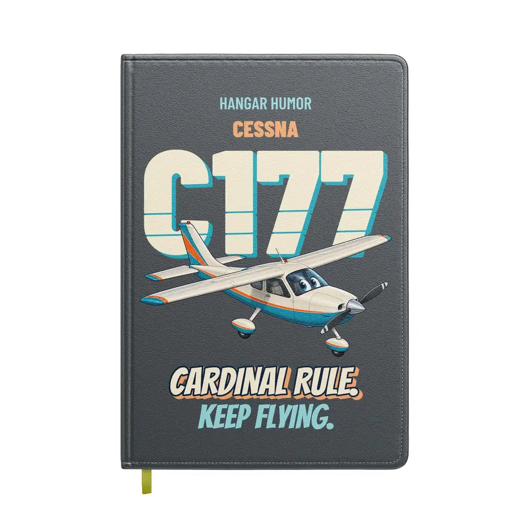 Cessna 177 Cardinal - Cardinal rule. Keep flying. design on gray notebook