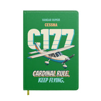 Thumbnail for Cessna 177 Cardinal - Cardinal rule. Keep flying. design on green notebook