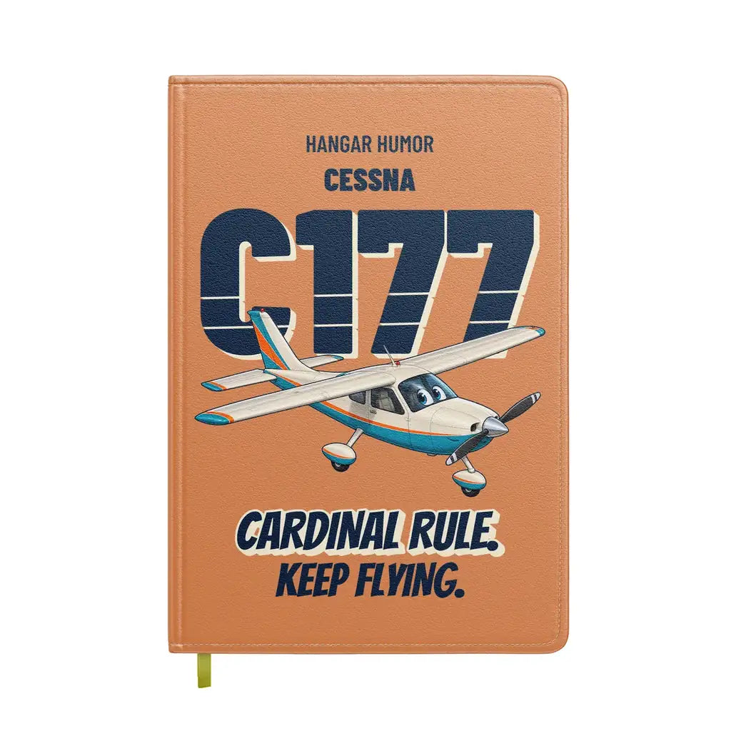 Cessna 177 Cardinal - Cardinal rule. Keep flying. design on orange notebook
