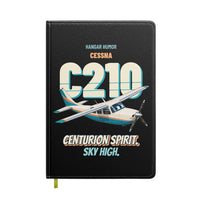 Thumbnail for Cessna 210 Centurion - Centurion spirit. Sky high. design on black notebook