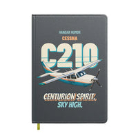 Thumbnail for Cessna 210 Centurion - Centurion spirit. Sky high. design on gray notebook