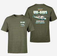 Thumbnail for Sikorsky UH-60M Black Hawk - Heavy duty. Light hearted. - Double-Side T-Shirt design on greenarmy double side t shirt