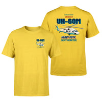 Thumbnail for Sikorsky UH-60M Black Hawk - Heavy duty. Light hearted. - Double-Side T-Shirt design on yellow double side t shirt