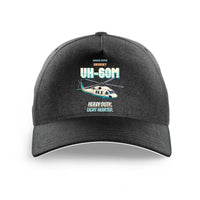 Thumbnail for Sikorsky UH-60M Black Hawk - Heavy duty. Light hearted. design on black printed hat
