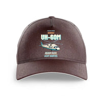 Thumbnail for Sikorsky UH-60M Black Hawk - Heavy duty. Light hearted. design on brown printed hat