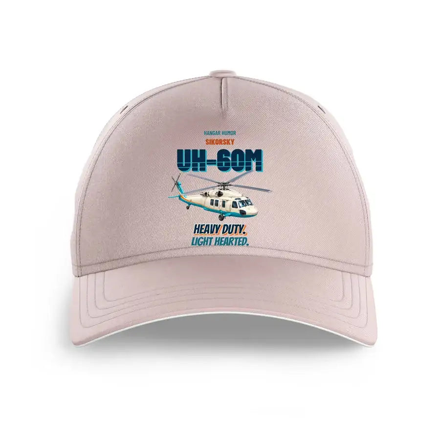 Sikorsky UH-60M Black Hawk - Heavy duty. Light hearted. design on pink printed hat