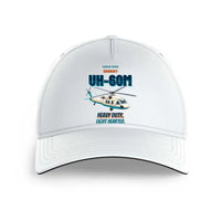 Thumbnail for Sikorsky UH-60M Black Hawk - Heavy duty. Light hearted. design on white printed hat