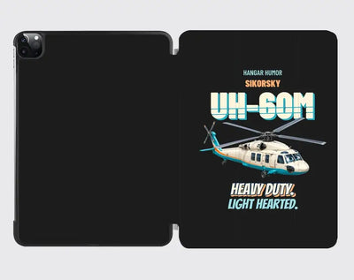 Sikorsky UH-60M Black Hawk - Heavy duty. Light hearted. design on black ipad tablet case
