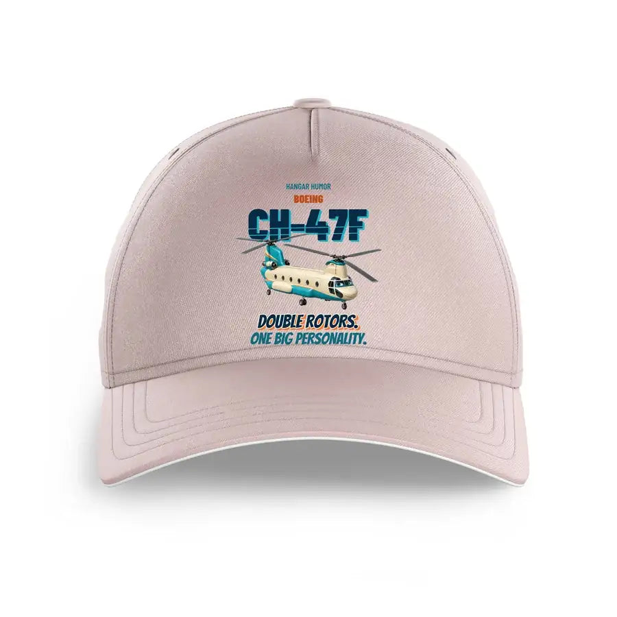 Boeing CH-47F Chinook - Double rotors. One big personality. design on pink printed hat