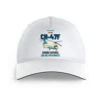 Thumbnail for Boeing CH-47F Chinook - Double rotors. One big personality. design on white printed hat