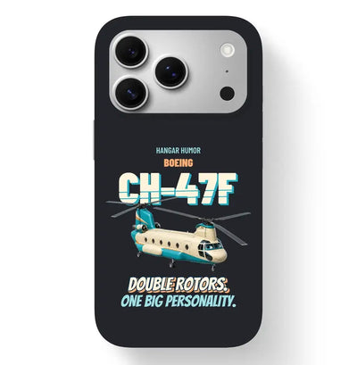 Boeing CH-47F Chinook - Double rotors. One big personality. design on black magsafe iphone 17 pro