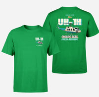 Thumbnail for Bell UH-1H Iroquois Huey - Classic beat. Fresh attitude. - Double-Side T-Shirt design on green double side t shirt