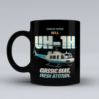 Thumbnail for Bell UH-1H Iroquois Huey - Classic beat. Fresh attitude. design on black ceramic mug