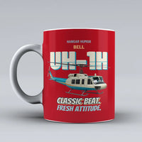 Thumbnail for Bell UH-1H Iroquois Huey - Classic beat. Fresh attitude. design on red ceramic mug