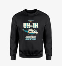 Thumbnail for Bell UH-1H Iroquois Huey - Classic beat. Fresh attitude. design on black sweatshirt
