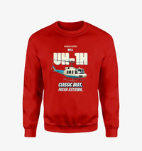 Thumbnail for Bell UH-1H Iroquois Huey - Classic beat. Fresh attitude. design on red sweatshirt