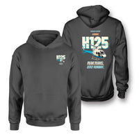 Thumbnail for Airbus H125 - Peak plans. Zero runway. - Double-Side Hoodie design on dark gray double side hoodie