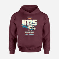 Thumbnail for Airbus H125 - Peak plans. Zero runway. design on dark red hoodie single side