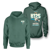 Thumbnail for Airbus H125 - Peak plans. Zero runway. - Double-Side Hoodie design on green double side hoodie